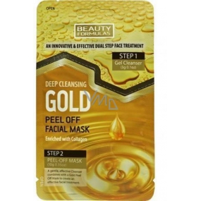 Beauty Formulas Gold Detox slupovací dvoukroková pleťová maska 13 g