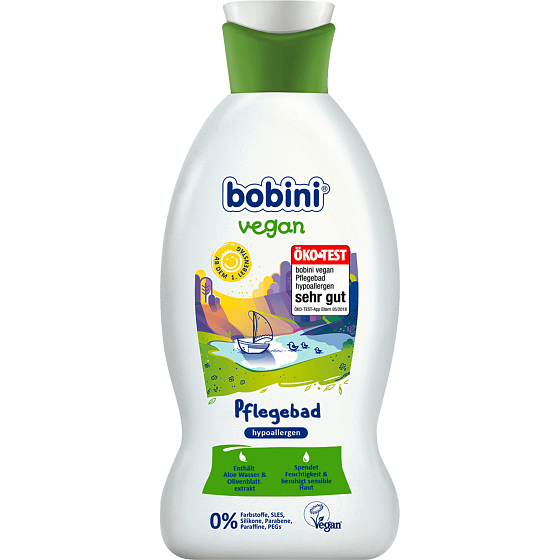 Bobini Vegan hypoalergenní pěna do koupele pro děti od 1. dne narození 330 ml