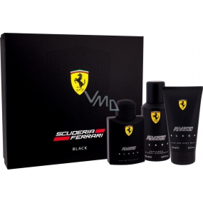 Ferrari Scuderia Black toaletní voda pro muže 125 ml + sprchový gel 150 ml + deodorant sprej 150 ml, dárková sada