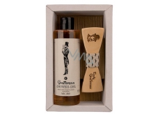 Bohemia Gifts Gentleman Pivní kvasnice a chmel sprchový gel 250 ml + dřevěný motýl kosmetická sada pro muže