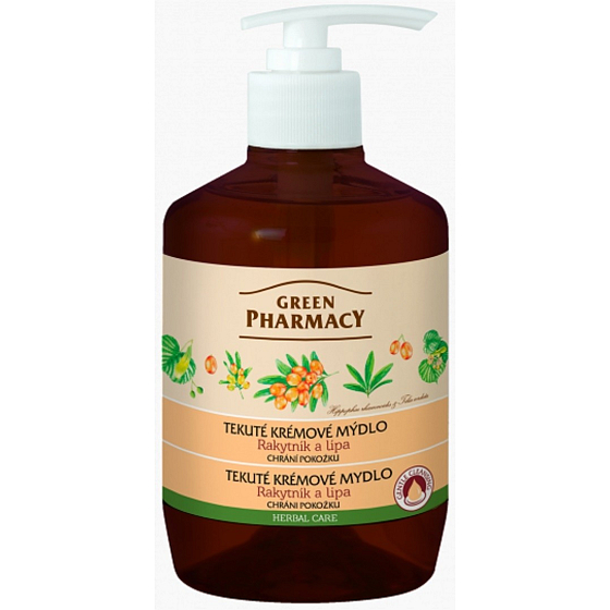 Green Pharmacy Rakytník a Lípa tekuté krémové ochraňující mýdlo 460 ml