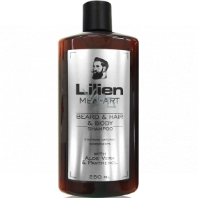Lilien Men-Art Beard & Hair & Body Shampoo White šampon na vousy, vlasy a tělo s Aloe Vera a Panthenolem 250 ml