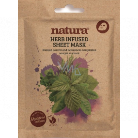 Beauty Pro Natura Textilní pleťová maska proti nedokonalostem pleti s extraktem bylin 22 ml
