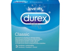 Durex Classic klasický kondom nominální šířka: 56 mm 3 kusy