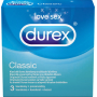 Durex Classic klasický kondom nominální šířka: 56 mm 3 kusy