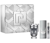 Paco Rabanne Invictus Platinum parfémovaná voda 100 ml + deodorant sprej 150 ml + toaletní voda 10 ml miniatura, dárková sada pro muže
