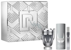 Paco Rabanne Invictus Platinum parfémovaná voda 100 ml + deodorant sprej 150 ml + toaletní voda 10 ml miniatura, dárková sada pro muže