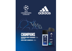 Adidas UEFA Champions League Edition VIII parfémovaný deodorant sklo 75 ml + sprchový gel 250 ml, kosmetická sada pro muže