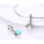 Charm Sterlingové stříbro 925 Světluška zářící ve tmě luminozní přívěsek na náramek symbol