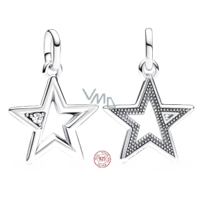 Charm Sterlingové stříbro 925 Třpytivá Hvězda - Mini medailon, přívěsek na náramek vesmír