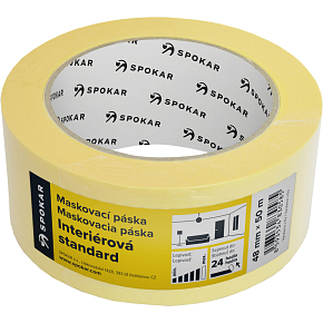 Spokar papírová zakrývací páska, 1 den, do 60 °C, rozměry 48 mm × 50 m