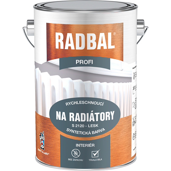 Radbal Profi S2120 speciální barva na radiátory, 1000 bílý, 4 l