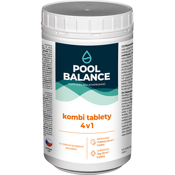 POOL Bazénová chemie Kombi tablety 4v1 1 kg