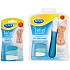 Scholl Velvet Smooth Nail Care System Blue elektrický pilník na nehty + Scholl Velvet Smooth Blue náhradní hlavice do elektrického pilníku na nehty 3 kusy, duopack