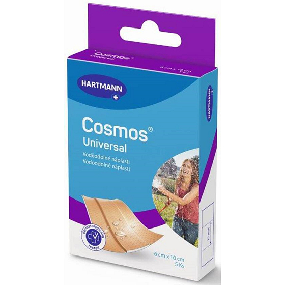 Cosmos Universal voděodolná náplast dělená 6 x 10 cm 5 kusů