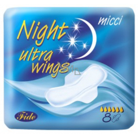 Micci Ultra Wings Night intimní vložky s křidélky 8 kusů