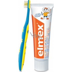 Elmex Cvičný 0-3 roky měkký zubní kartáček 1 kus + pasta pro děti 12 ml