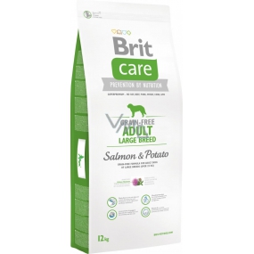 Brit Care Grain-free Losos + brambor bezobilné krmivo pro dospělé psy velkých plemen 12 kg