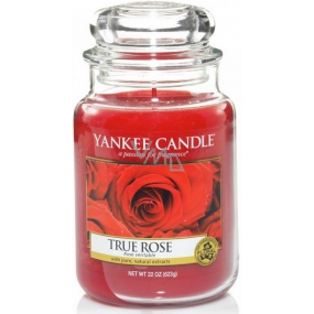 Yankee Candle True Rose - Opravdová růže vonná svíčka Classic velká sklo 623 g