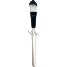 Kosmetický štětec na make-up plochý 12 bílo-černý 19 cm
