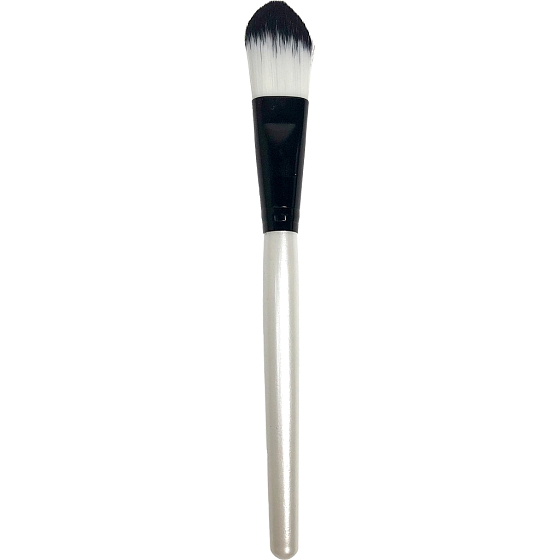 Kosmetický štětec na make-up plochý 12 bílo-černý 19 cm