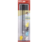 Apli Premium Ruler & Cutter pravítko 35 cm s řezáky