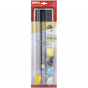 Apli Premium Ruler & Cutter pravítko 35 cm s řezáky