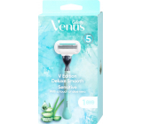 Gillette Venus V Edition Deluxe Smooth Sensitive holicí strojek s 5 břity + náhradní hlavice 1 kus pro ženy
