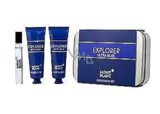 Explorer Blue parfémovaná voda 7,5 ml + krém na pleť 30 ml + čistící gel na pleť 30 ml, dárková sada pro muže