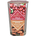 Emocio Wild Cranberry & Cinnamon Stick - Divoká brusinka a skořice dvoubarevná vonná svíčka sklo 76 x 118 mm 170 g
