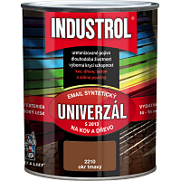 Industrol S2013 univerzál lesk vrchní barva na kov a dřevo, 2210 okr tmavý, 600 ml