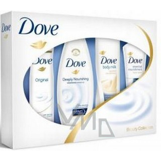 Dove Original deodorant sprej 150 ml + sprchový gel 250 ml + tělové mléko 250 ml + krém 75 ml, kosmetická sada