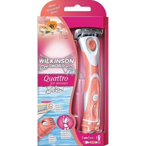 Wilkinson Quattro for Woman Bikini holicí strojek a 1 náhradní hlavice