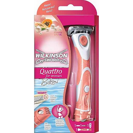 Wilkinson Quattro for Woman Bikini holicí strojek a 1 náhradní hlavice
