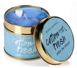 Bomb Cosmetics Čerstvá bavlna - Cotton Fresh Vonná přírodní, ručně vyrobena svíčka v plechové dóze hoří až 35 hodin