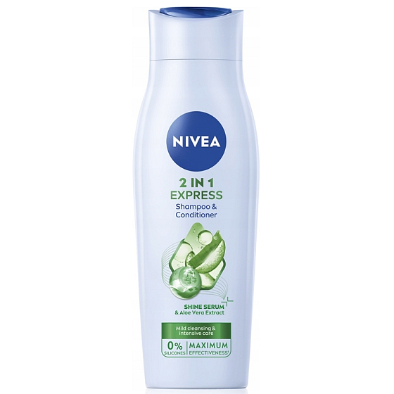 Nivea Care Express 2v1 šampon a kondicionér, 250 ml