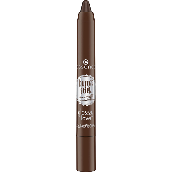 Essence Butter Stick Glossy Love barva na rty 05 Melted Choc 2,2 g
