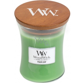 WoodWick Palm leaf - Palmový list vonná svíčka s dřevěným knotem a víčkem sklo malá 85 g