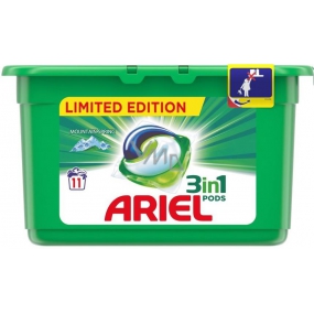 Ariel 3v1 Mountain Spring gelové kapsle na praní prádla 11 kusů 297 g