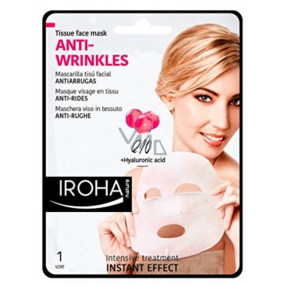 Iroha Anti-Wrinkles Látková maska proti vráskám s koenzymem Q10 a kyselinou hyaluronovou 23 ml