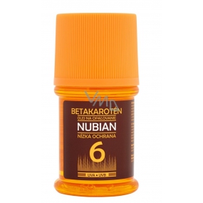 Nubian OF6 Brtakaroten voděodolný olej na opalování 60 ml