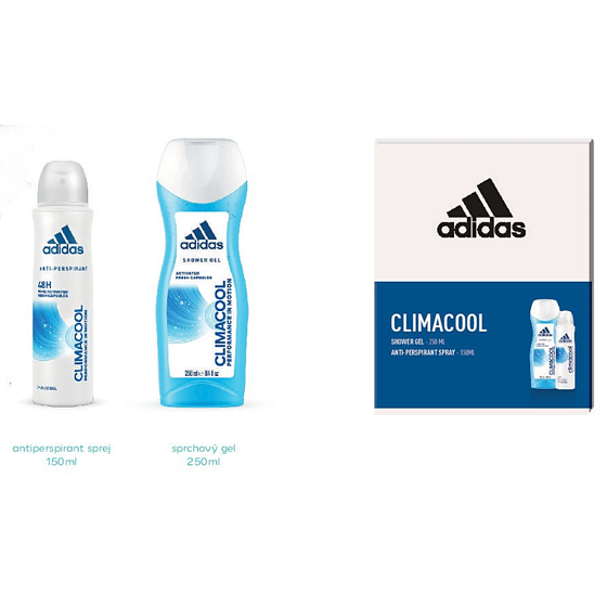 Adidas Climacool antiperspirant deodorant sprej pro ženy 150 ml + sprchový gel 250 ml, kosmetická sada