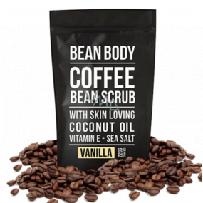 Bean Body Manukový Vanillatělový peeling z kávových zrn pro muže 220 g