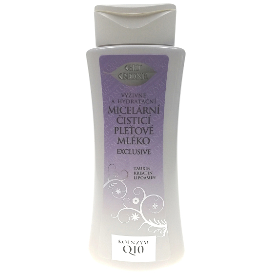 Bione Cosmetics Exclusive & Q10 výživné a hydratační micelární čisticí pleťové mléko pro všechny typy pokožky 255 ml