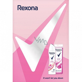 Rexona Sexy Bouquet antiperspirant deodorant sprej 150 ml + Orchid sprchový gel 250 ml, kosmetická sada pro ženy