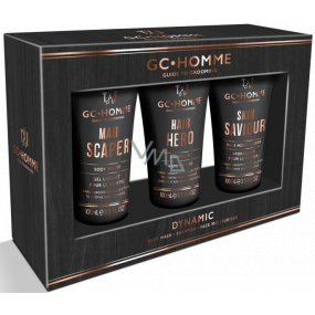Grace Cole Dynamic sprchový gel 100 ml + šampon na vlasy 100 ml + hydratační krém na obličej 100 ml, kosmetická sada pro muže