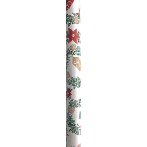 Nekupto Dárkový balicí papír vánoční 70 x 200 cm Bílý vánoční hvězda