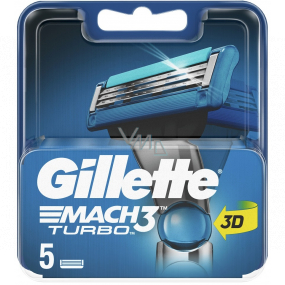 Gillette Mach3 Turbo 3D náhradní hlavice 5 kusů pro muže