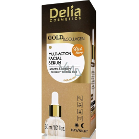 Delia Cosmetics Gold & Collagen pleťové sérum proti vráskám 30 ml