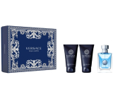 Versace pour Homme toaletní voda 50 ml + balzám po holení 50 ml + šampon na vlasy a tělo 50 ml, dárková sada pro muže